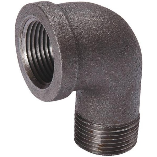 (5)- 3/4" Black 90 Degree Malleable Iron Pipe Fitting Street Elbow 520-304BG