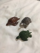 Set Of Three Pvc Plastic Sea Turtle Toy Figurines