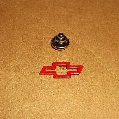 Vintage Chevy Red Bowtie Brigade~Hat Pin~Herb Fishel Owned~GM Racing Exec~LAST 1