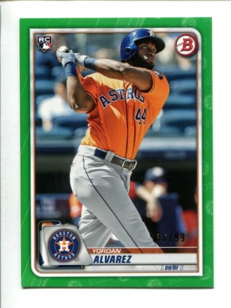 2020 Bowman Green #25 - Yordan Alvarez /99 ⚾ RC