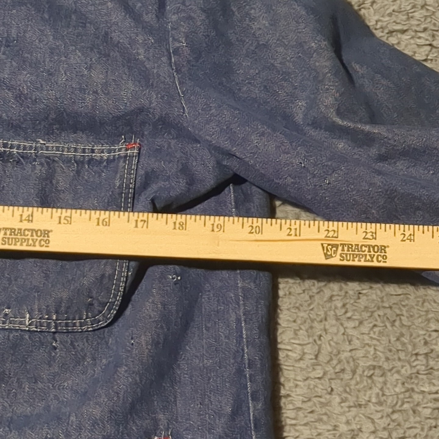 Vintage Wrangler Blue Bell Blanket Lined Corduroy Collar Denim Work Jacket