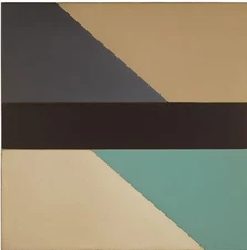 Medium Abstract Painting 2x2 ft. Post-Modernism Geometric Demrin OOAK NEW