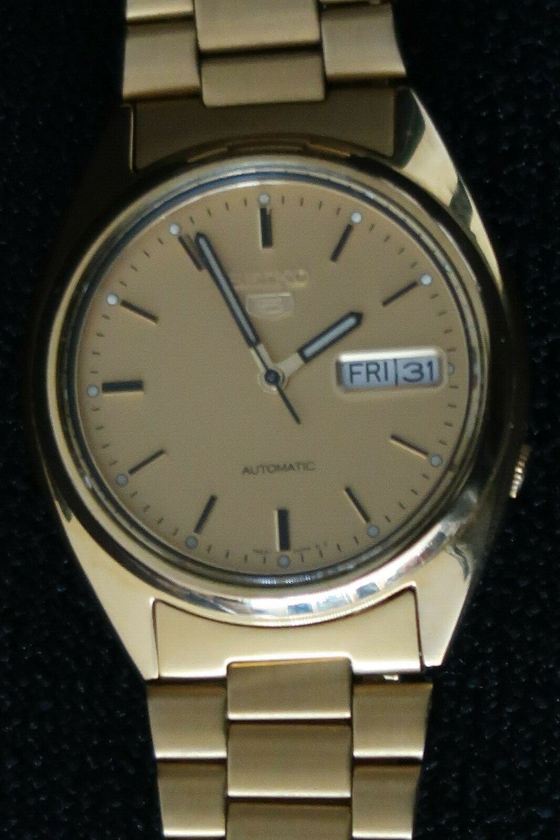 【SEIKO】SEIKO５ 7S26-0480（セイコー） SEIKO 5 7S26-0480 37mm Automatic Analog Day/Date Gold Dial