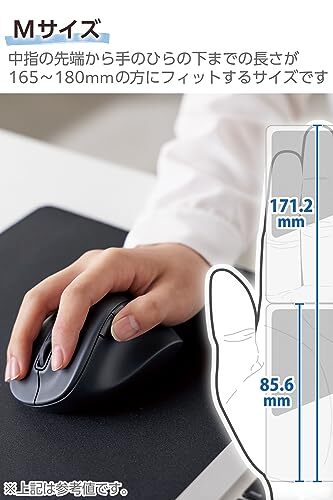 ELECOM Mouse Wireless Mouse EX-G Wireless 2.4GHz Quiet M Size 5 Buttons - Picture 5 of 7
