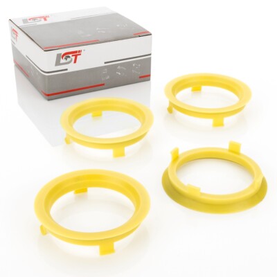 4 Bagues De Centrage LS – 60,1 X 70,1 Mm – Jaune – Pour Audi TT 8J 8N – Plastique