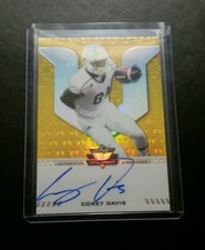 #6/10 Corey Davis Gold Rookie Auto 2017 Leaf Valiant Titans Western Michigan