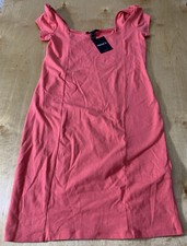 Forever 21 Pink Salmon Knit Dress Large M 33” Long