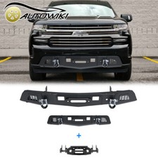Powder Coated Front Bumper Wwinch Plate For 2019-2021 Chevy Silverado 1500 New Powder Coated Front Bumper Wwinch Plate For 2019-2021 Chevy Silverado 1500 New