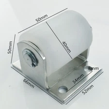 NSEE S55 2pk 50 x 40mm Sliding Gate Wheel Roller Stopper Stainless Steel Bracket