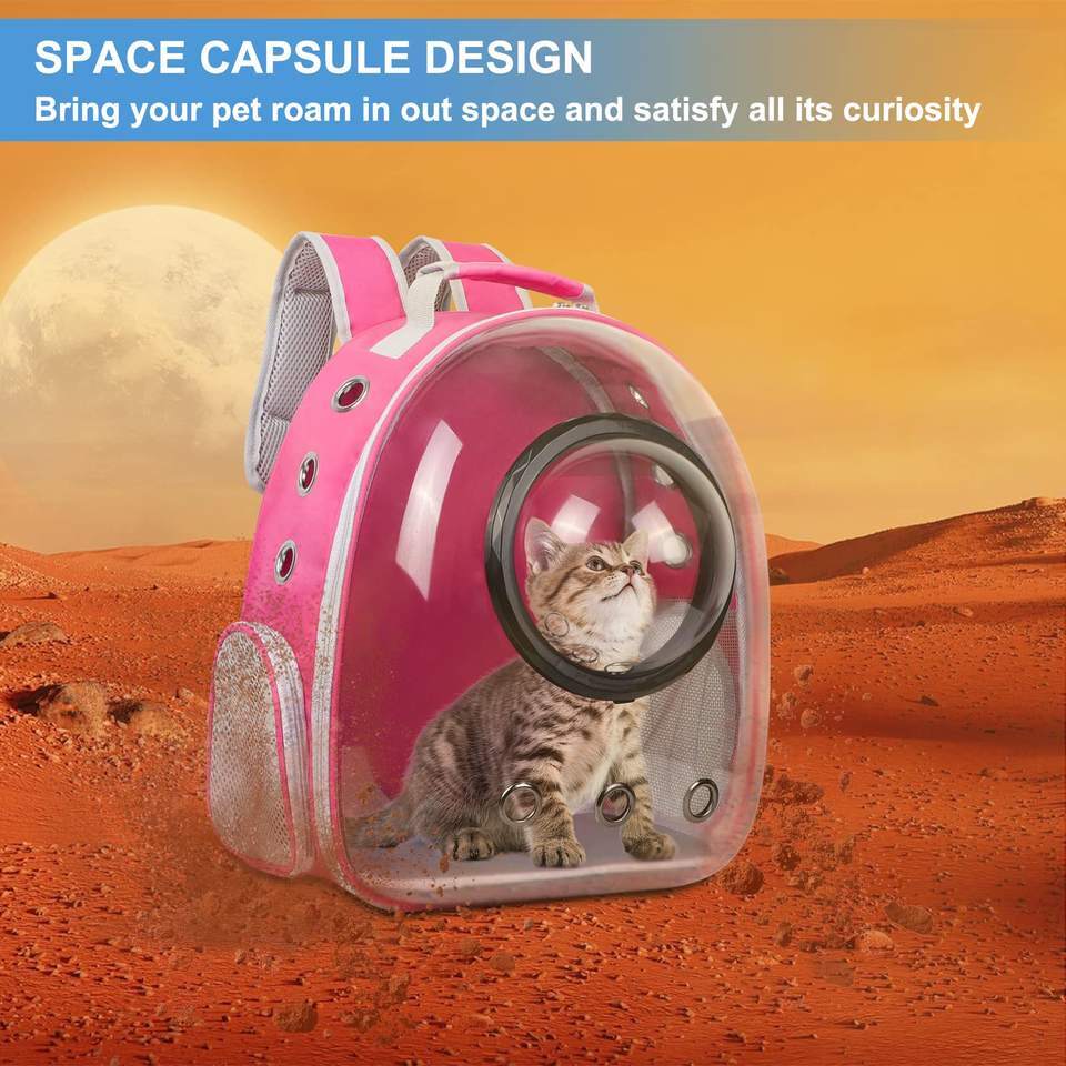 Space Capsule Bubble Cat Backpack Carrier, Pet Carrier Backpack, Breathable Air