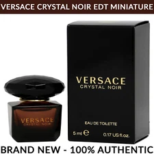 Versace Crystal Noir Eau de Toilette for Women Miniature 5ml Splash Bottle - NEW