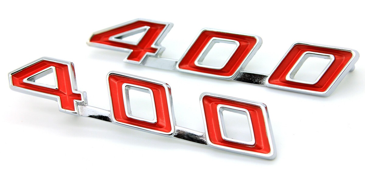 NEW 400 Hood Emblem Set Red & Chrome Trim / For 1967-1969 FIREBIRD