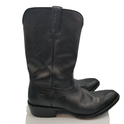 ARIAT HOUSTON BLACK LEATHER ROUND TOE ROPER