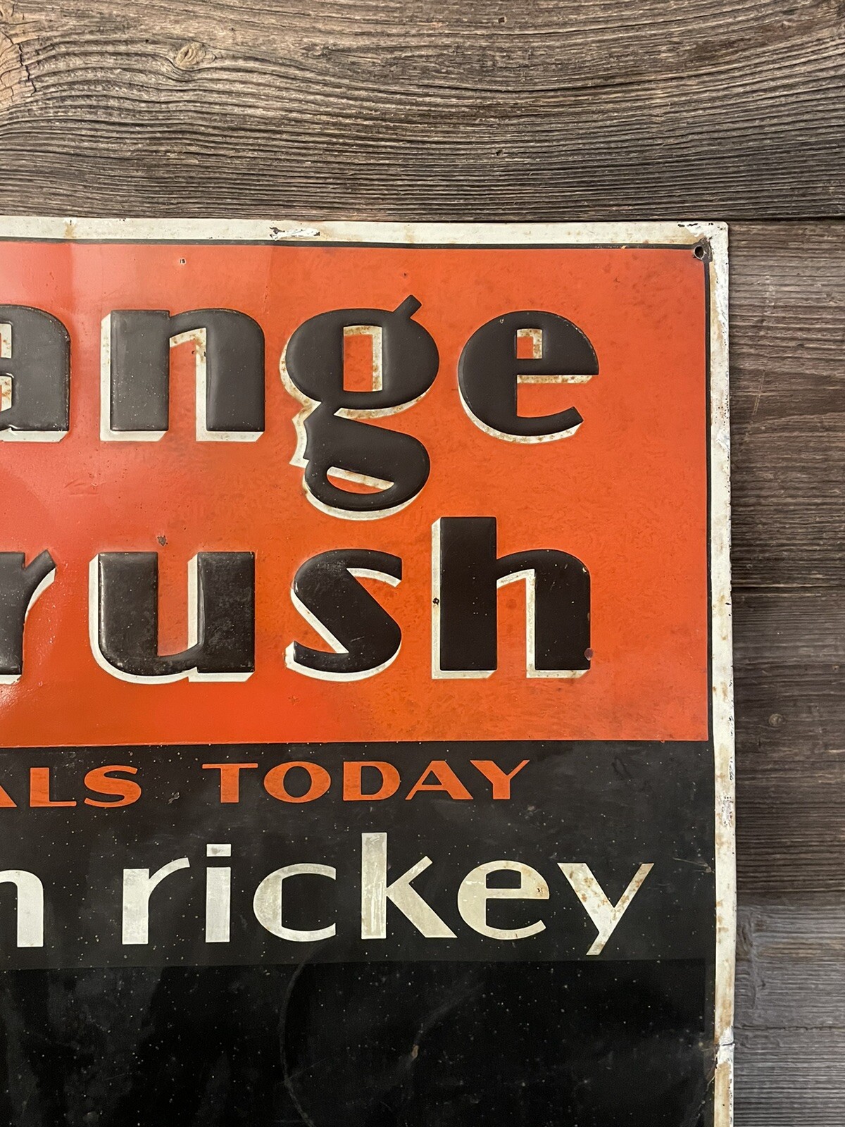 Vintage Orange Crush Sign Menu Board eBay