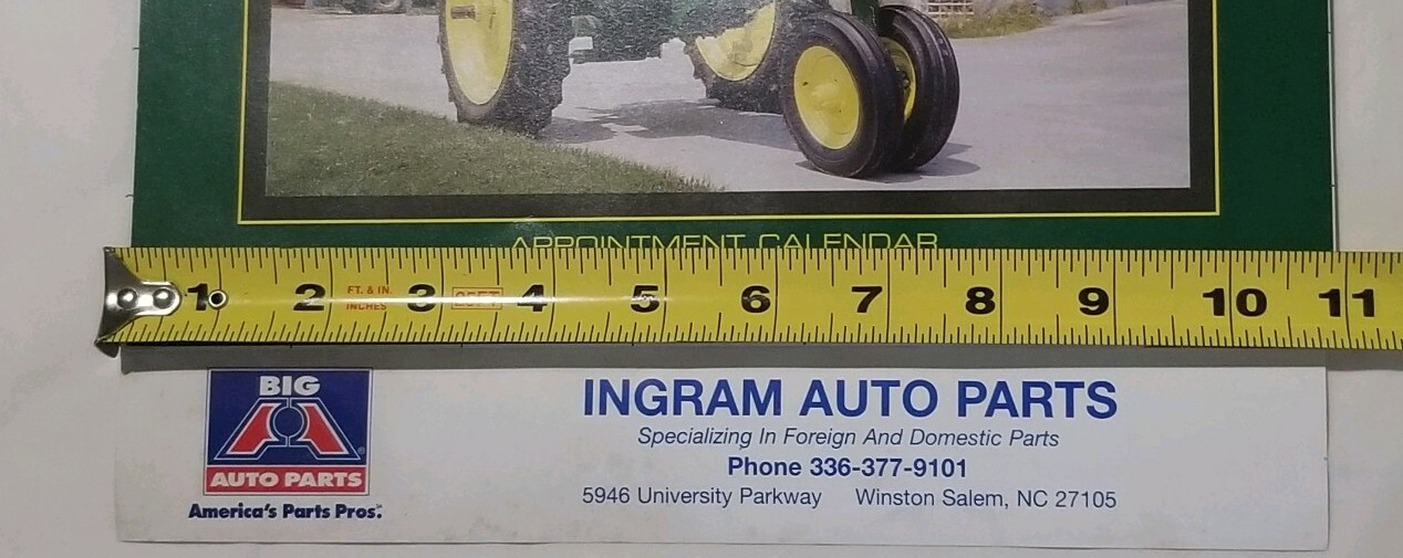 Vintage American Tractors 1999 Calendar Ingram Auto Parts Winston Salem