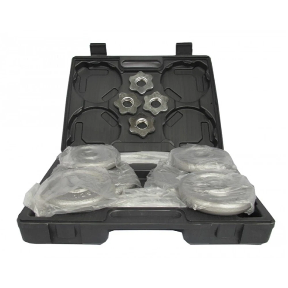 20KG Cast Iron Adjustable Dumbbell Set with Case for Gym Strength Training