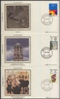 NEW ZEALAND 1983 BENHAM SILK ILLUSTRATED FDC SET (x5) ANNIVERSARY (ID:06/D63420)