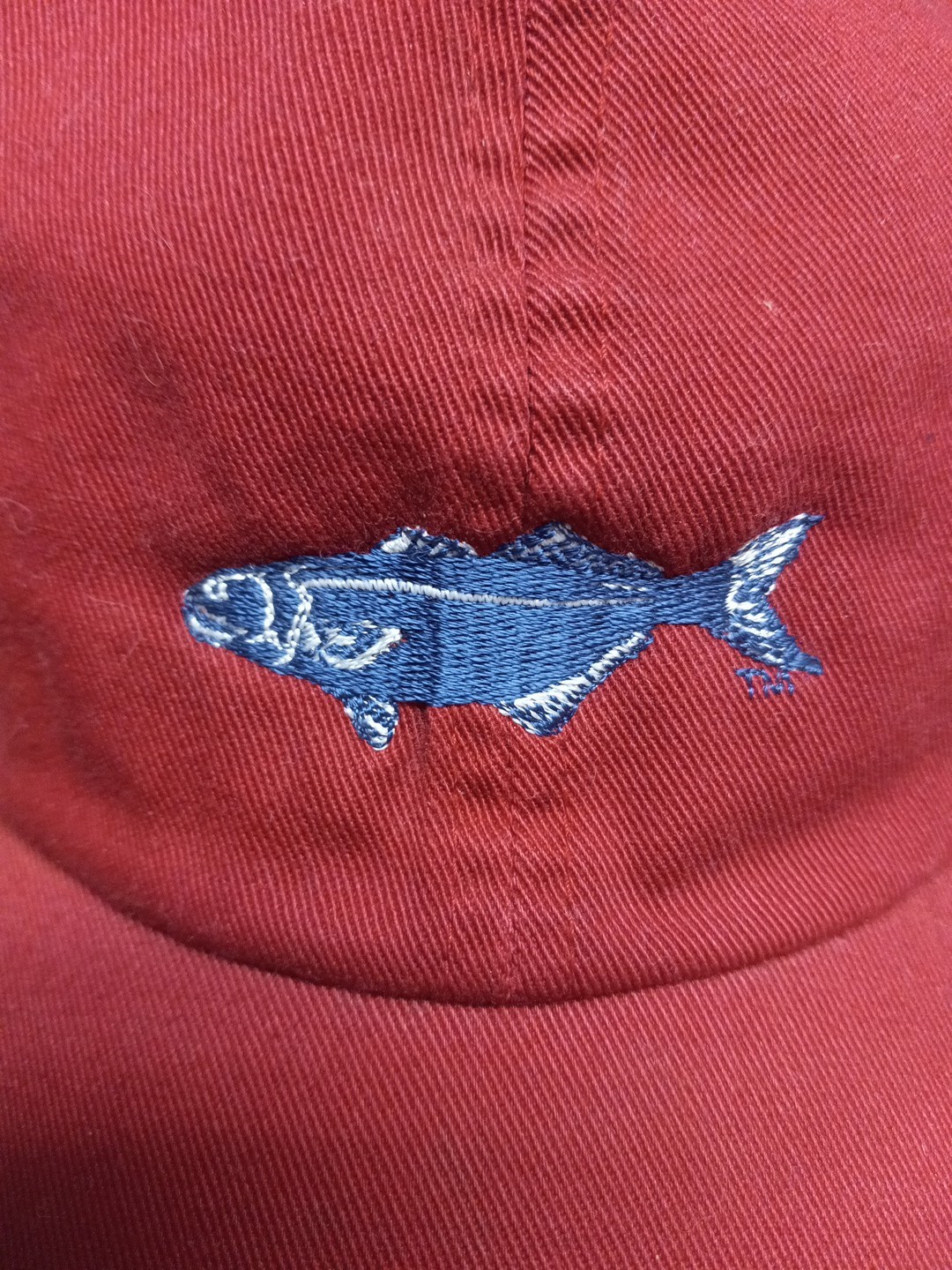 Alternative Apparel Hat Red With An Embroidered Fish eBay