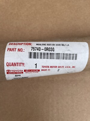 Toyota Genuine OEM Rav4 2013-2018 Rear Left Door Belt Molding