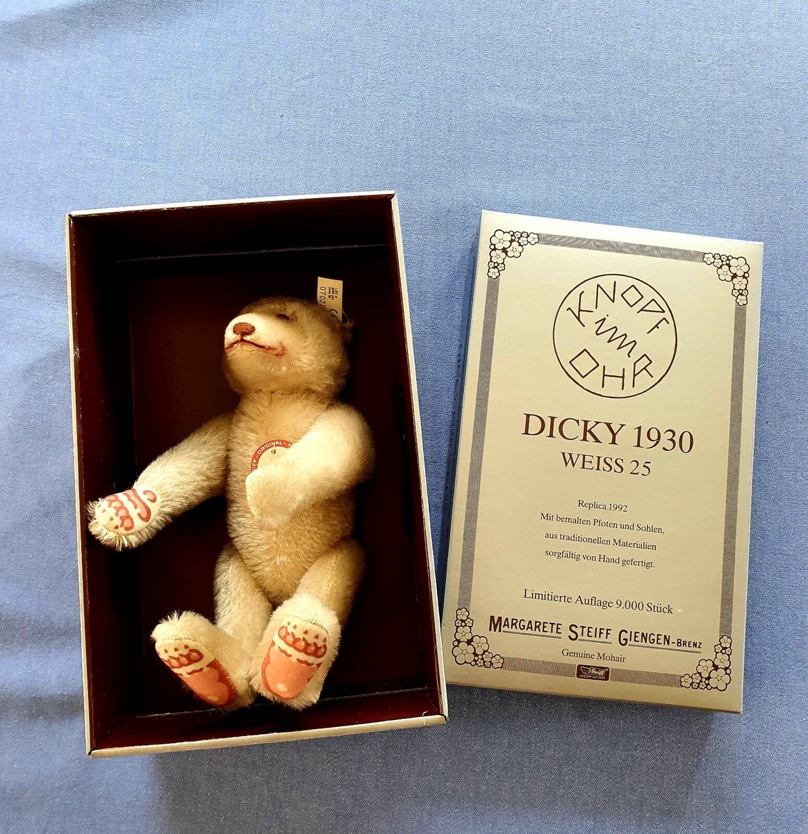 □シュタイフ DICKY 1930 Replica 32600 Steiff Dicky Replica 1930 Limited Edition weiss 25 | eBay