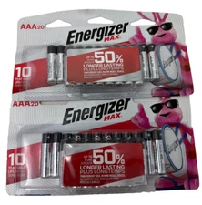 Energizer Max AAA Alkaline Batteries 40ct - Triple A Batteries Expires 12-2032