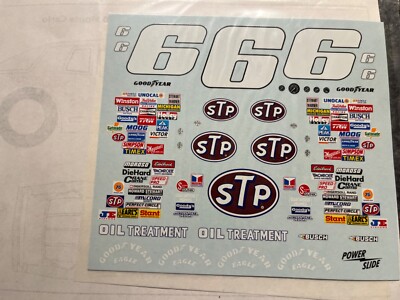 Powerslide 1/24 NASCAR Decals #6 Richard Petty DK Ulrich Monte Carlo. 1986