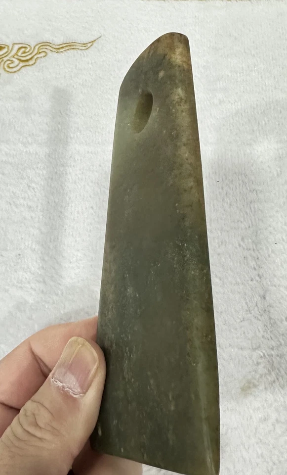 Hacha antigua ritual de jade de calidad superior Yu Fu (come Across Fortune) Foto 4 de 4
