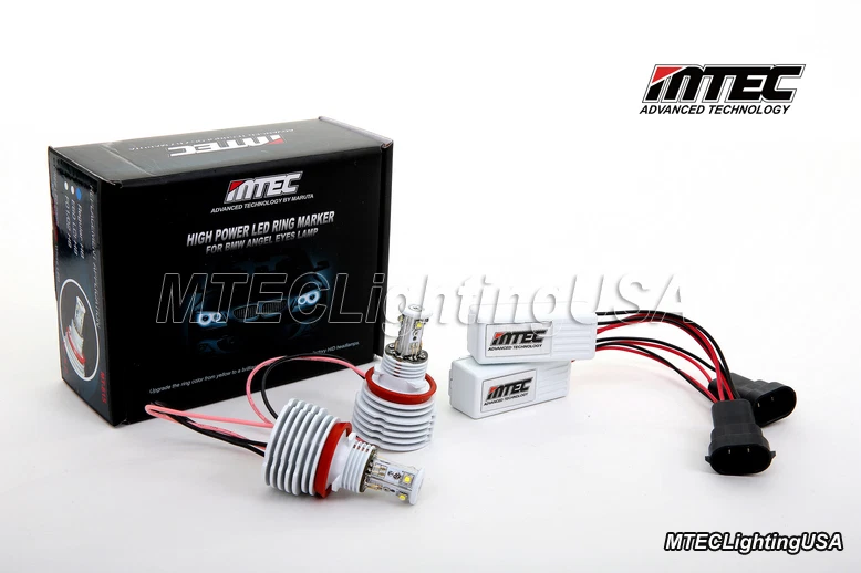 MTEC H8 V3 LED Angel Eye Halo Ring Bulbs FOR BMW E90 E91 328i 335i 335d 09-11 - Image 2 of 3