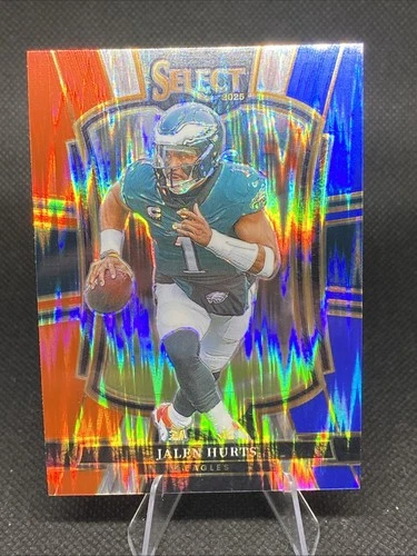 2025 Panini Select - Premier Level Jalen Hurts #190 Red & Blue Shock Prizm