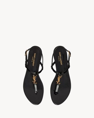 Yves Saint Laurent CASSANDRA FLAT SANDALS