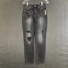 New BlankNYC The Riverton Black Distressed Denim Jeans Mid Rise Women's Size 24