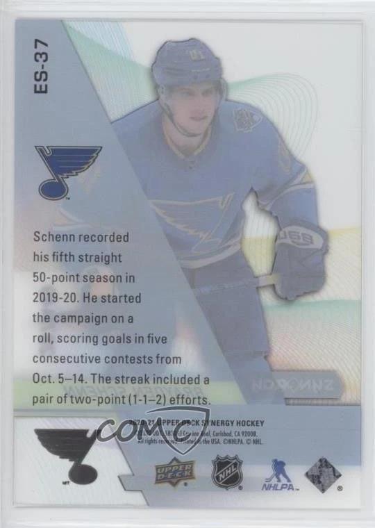 2020-21 Upper Deck Synergy Exceptional Stars Gold /449 Brayden Schenn #ES-37 - Image 2 of 2