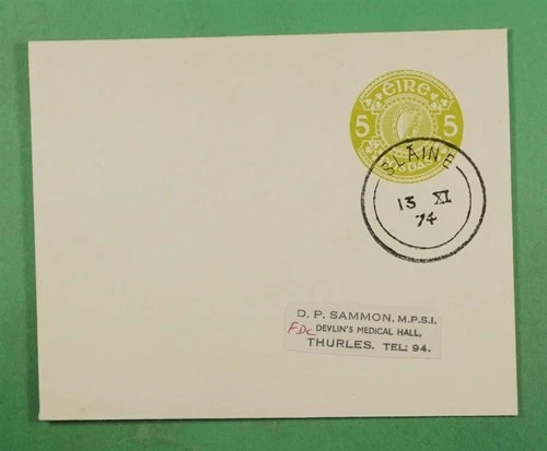 DR WHO 1974 IRELAND FDC STATIONERY R27877