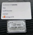 NEW! Sexy Princess Tiana - 1 troy oz .999 Fine Silver Colorized Bar COA #3 /100