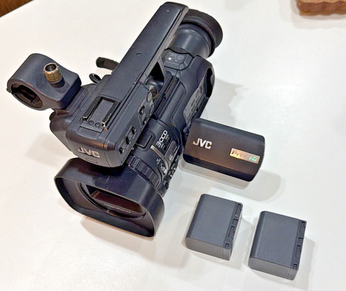 JVC GY-HM150U Professional Camcorder HD Video Camera Tested w/ 2x Batteries