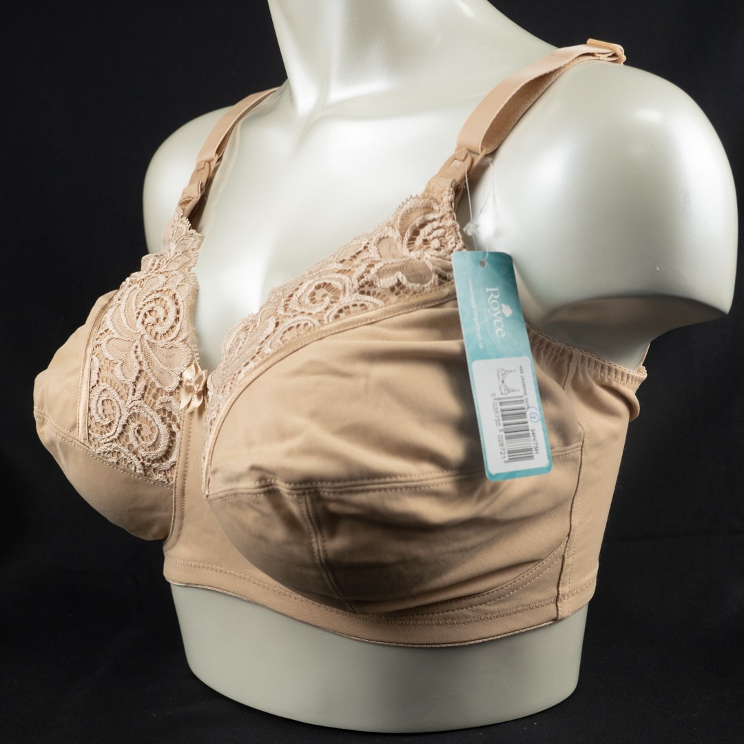 Royce Nursing Light Brown Floral Non Padded Non Wired 34G Bra New In Packaging image 5
