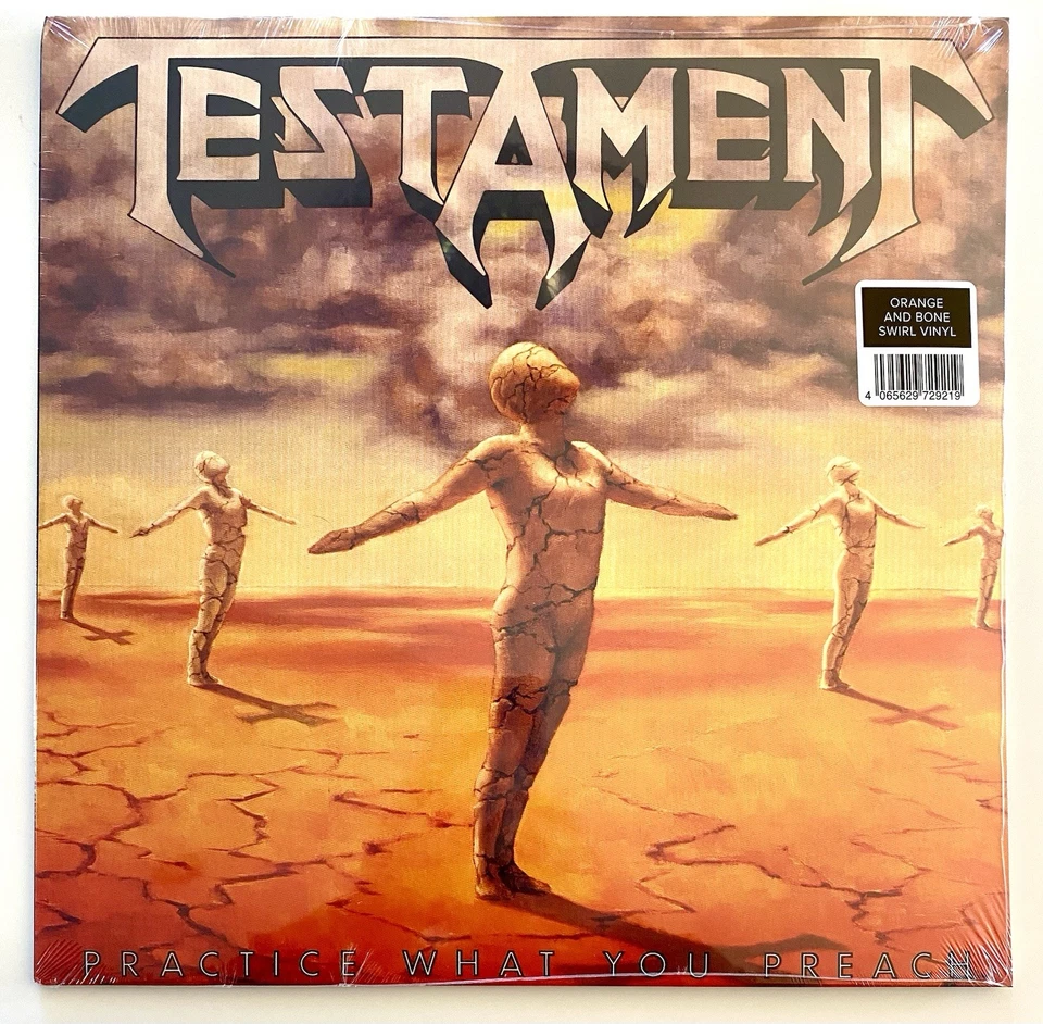 Testament Practice What You Preach Orange Bone Swirl LP Vinyl New MINT UK Stock - Image 2 of 4