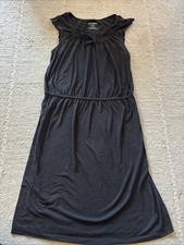 Old Navy Solid Black Elastic Waist Sleeveless Dress Size Medium