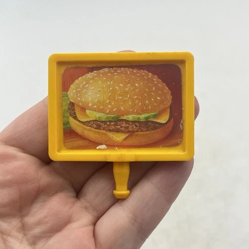 Vintage 1989 Fisher Price Little People McDonald’s Playset 2552 Replacement SIGN