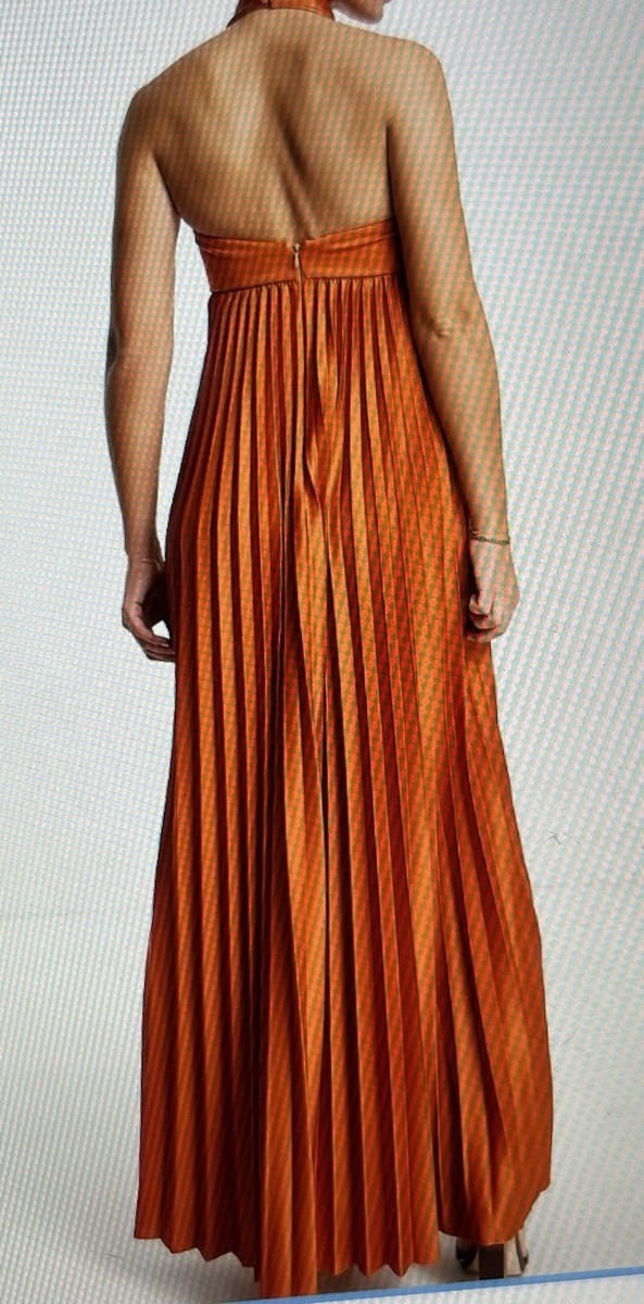 strapless open back dress Cleo Burnt Orange Wrap Bridesmaid Dress
