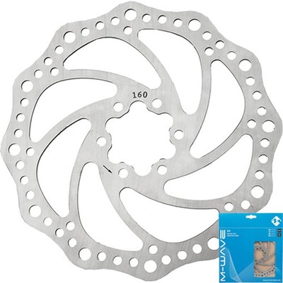 Messingschlager Bremsscheibe BD-160 Ø=160mm, M-WAVE, Edelstahl, 6-Loch, silber