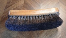 Vintage National Shoe Brush 100 Sterilized Horse Hair Hand Held Polisher USA