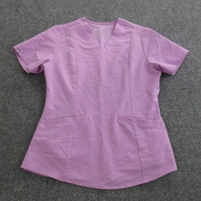 FIGS Shirt Womens XS Purple V Neck Short Sleeve Scrub Nurse Tunic Top