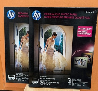 HP Premium Plus Photo Glossy Inkjet Paper 8.5''x11'' 35 Sheets CR671A 1 Open 1 NIB