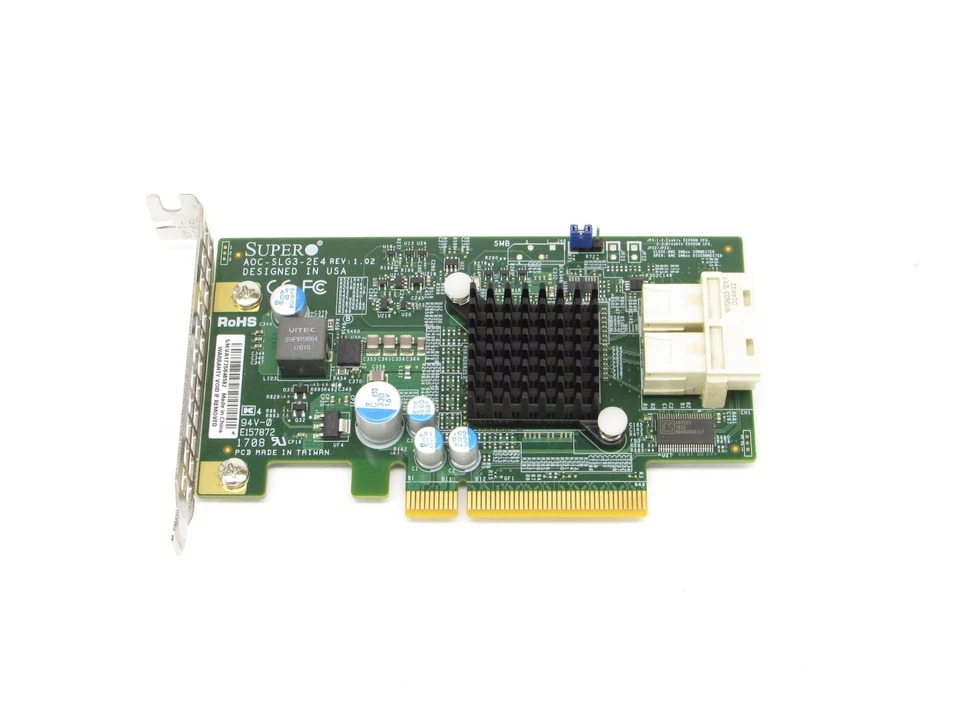 Supermicro AOC-SLG3-2E4 2-Port 6.4GB/s NVME PCIE HBA Host Bus Adapter - Image 2 of 4