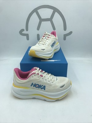 Hoka One One Bondi 9 Alabaster Birch Ivory Women's Athletic Sneaker 8B