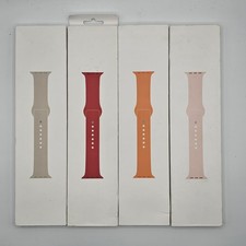 Lot of 4 Apple Watch Sport Bands 40/41MM S/M/L Papaya/Starlight/Red/Pink Sand