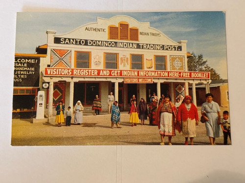 Santo Domingo Indian Trading Post - Chrome Postcard - New Mexico Route 66