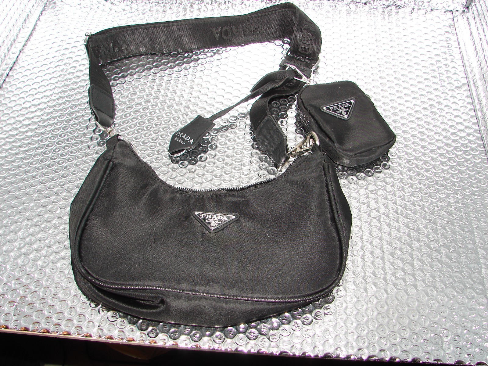 PRADA Re-Edition 2005 Crossbody Small Black Nylon Pre-owned