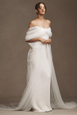 beaded sheath wedding dresses Delphine main image 1